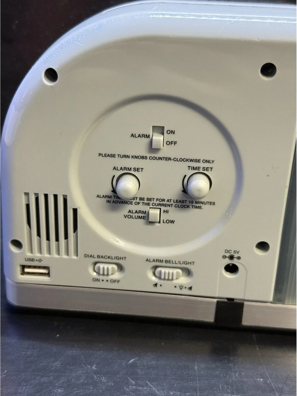 Westclox Big Ben Moon Beam 43000X Aqua Blue Alarm Clock USB Light Tested